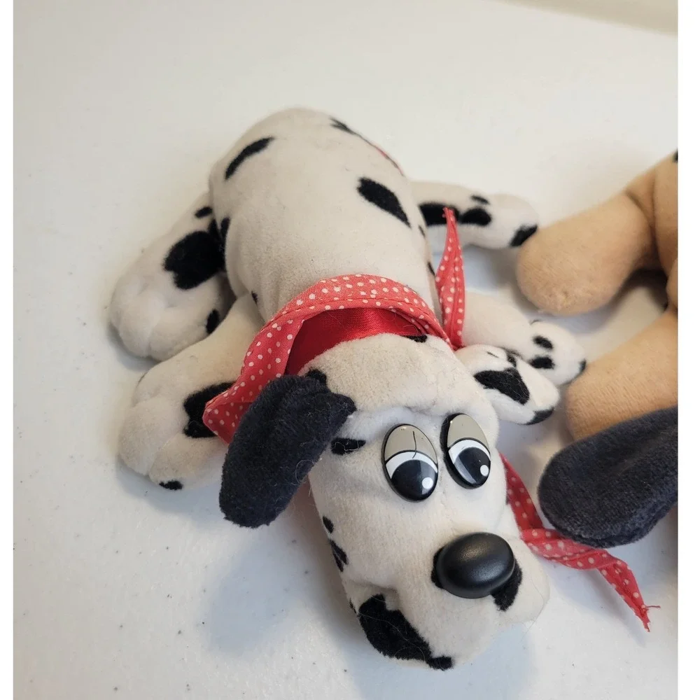 Pound Puppies Plush Dog Lot of 3 Small Multicolor Vtg 90s Bean Bag Toys